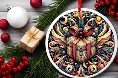 Round Christmas Ornament Sublimation|Clipart Product Image 2