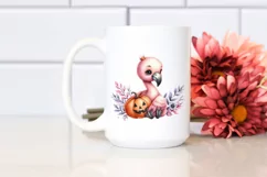 Cute Baby Flamingo Sitting PNG Product Image 2