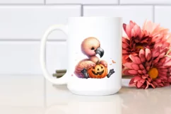 Cute Baby Flamingo Sitting PNG Product Image 2