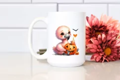 Cute Baby Flamingo Sitting PNG Product Image 2