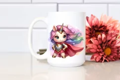 Pastel Cute Unicorn Poses as a Hero | Clipart Product Image 2