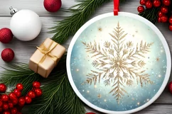 Round Christmas Ornament Sublimation|Clipart Product Image 2