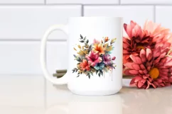 Colorful Bouquet with Azalea Splash | Sublimation | Clipart Product Image 2