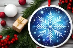 Round Christmas Ornament Sublimation|Clipart Product Image 2