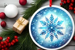 Round Christmas Ornament Sublimation|Clipart Product Image 2