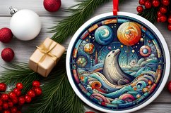 Round Christmas Ornament Sublimation|Clipart Product Image 2