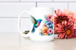 Pastel Watercollor Vibrant Hummingbird | Clipart Product Image 2