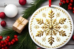 Round Christmas Ornament Sublimation|Clipart Product Image 2