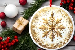 Round Christmas Ornament Sublimation|Clipart Product Image 2
