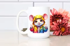 Cute Baby Mouse with Cool Haircut PNG Product Image 2
