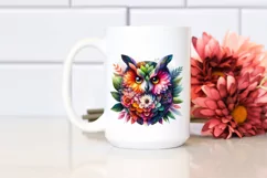 Vibrant Owl with Flowers PNG Product Image 2