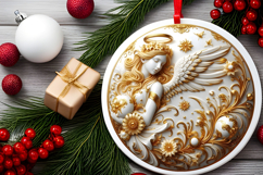 Round Christmass Ornament PNG Product Image 2