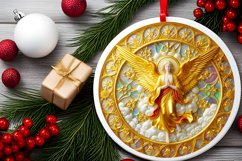 Round Christmas Ornament Sublimation|Clipart Product Image 2