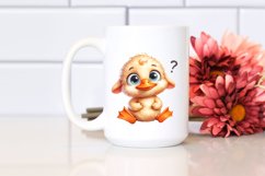 Confused Baby Duck Lamb Clipart Product Image 2