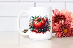 Centered Watercolor Tomato Juice | Clipart Product Image 2