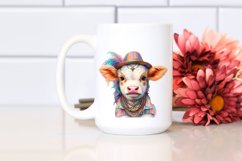 Baby Cow in Zydeco Dancer&#039;s Attire PNG Product Image 2