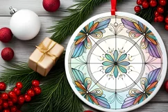 Round Christmas Ornament Sublimation|Clipart Product Image 1