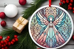 Round Christmas Ornament Sublimation|Clipart Product Image 1