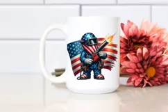 Detailed Patriotic Welder Gnome | Sublimation | Clipart Product Image 2