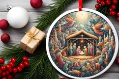 Round Christmas Ornament Sublimation|Clipart Product Image 2