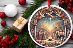 Round Christmas Ornament Sublimation|Clipart Product Image 2