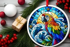Round Christmas Ornament Sublimation|Clipart Product Image 1