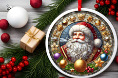 Round Christmass Ornament PNG Product Image 2