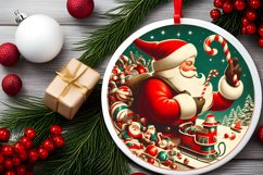 Round Christmas Ornament Sublimation|Clipart Product Image 2
