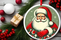 Round Christmas Ornament Sublimation|Clipart Product Image 2