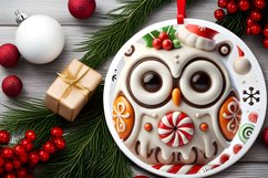 Round Christmas Ornament Sublimation|Clipart Product Image 1