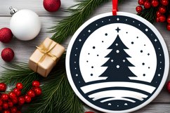 Round Christmas Ornament Sublimation|Clipart Product Image 2