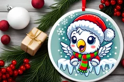 Round Christmas Ornament Sublimation|Clipart Product Image 1