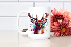 Colorful Deer Wearing Sunglasses | Clipart Product Image 2