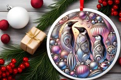 Round Christmas Ornament Sublimation|Clipart Product Image 2