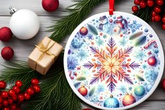 Round Christmas Ornament Sublimation|Clipart Product Image 2