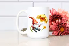 Cute Gnome Air Daffodil Parachute | Sublimation | Clipart Product Image 2