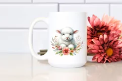 Vibrant Baby Lamb Sublimation Clipart Product Image 2