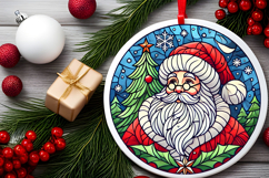 Round Christmass Ornament PNG Product Image 2
