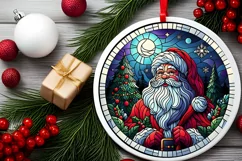 Round Christmas Ornament Sublimation|Clipart Product Image 2