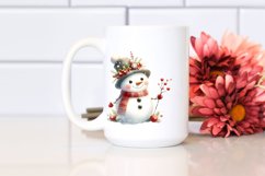 Washed Watercolor Snow Man PNG Product Image 2
