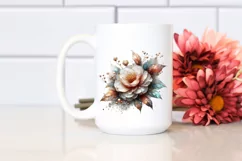 Abstract Detailed Camellia Made of Clipart Product Image 2