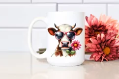 Cow Portrait Sunglasses Clipart Product Image 2
