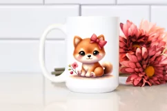 Baby Shiba Inu Sitting Design | Clipart Product Image 2