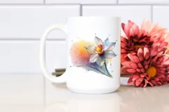 Vibrant Daffodil -like Watercolor PNG Product Image 2