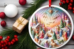 Round Christmas Ornament Sublimation|Clipart Product Image 2