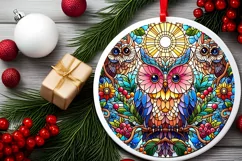 Round Christmas Ornament Sublimation|Clipart Product Image 2