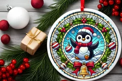 Round Christmas Ornament Sublimation|Clipart Product Image 1