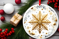 Round Christmass Ornament PNG Product Image 2