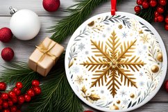 Round Christmas Ornament Sublimation|Clipart Product Image 2