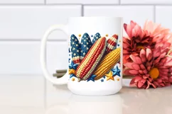 Vintage Corn Stars USA Flag Clipart Product Image 2